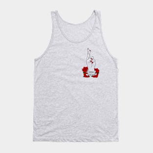 Cross Your Heart Tattoo Hand Roses Tank Top